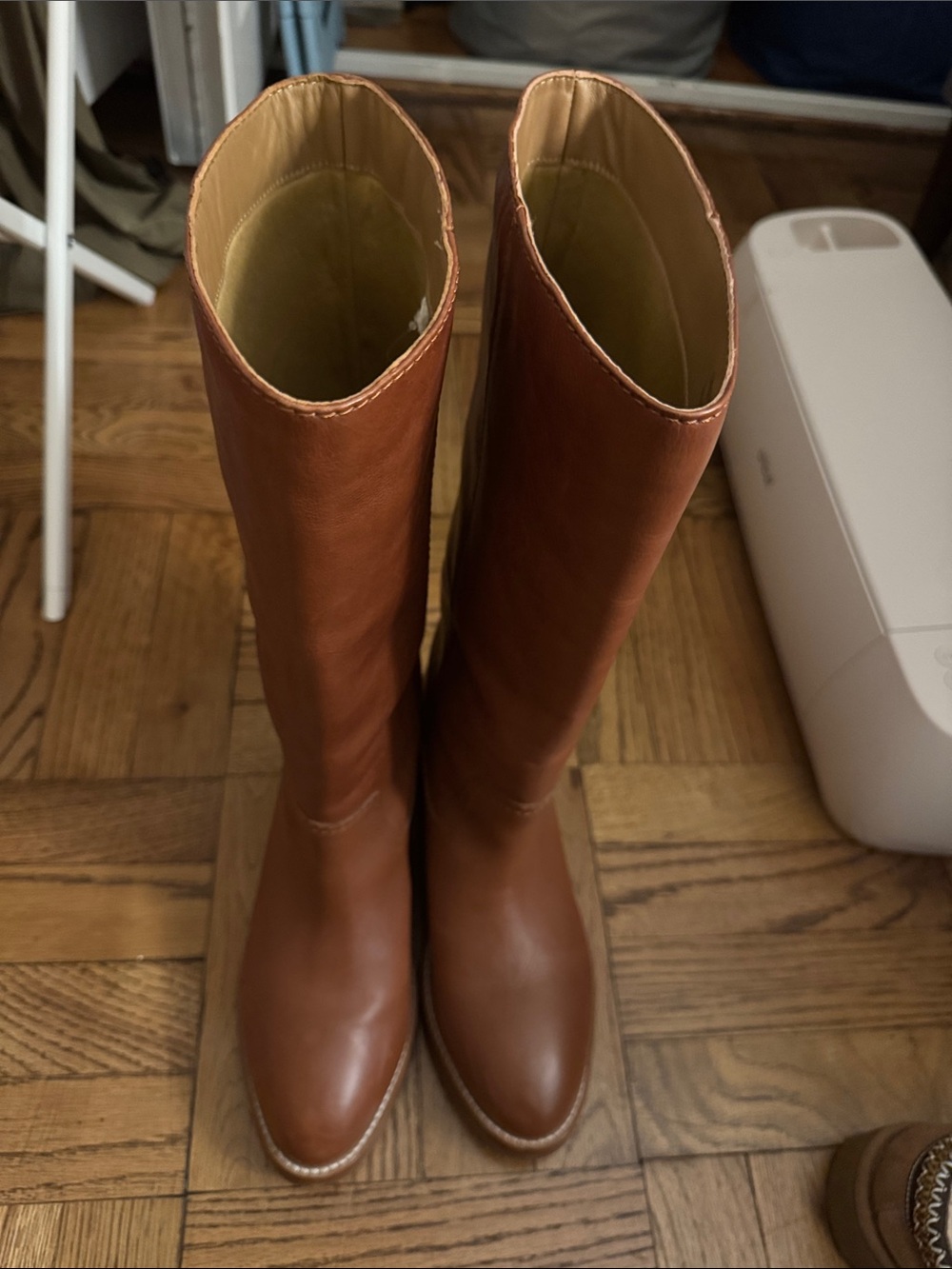 Frye Tall Leather Boots in Cognac - Picture 1 of 6